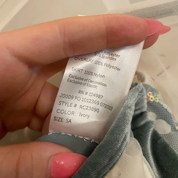 Revolution Cream and Blue Dance Costume with Romantic Tutu - Picture 6 of 6